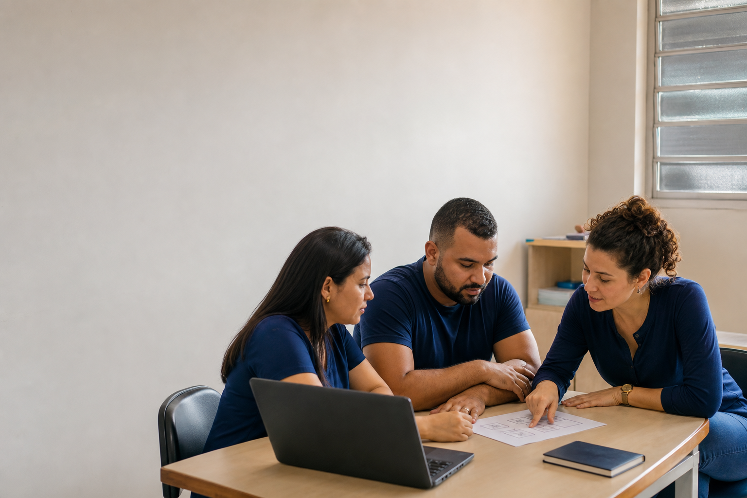 Treinamento prático de pequena equipe